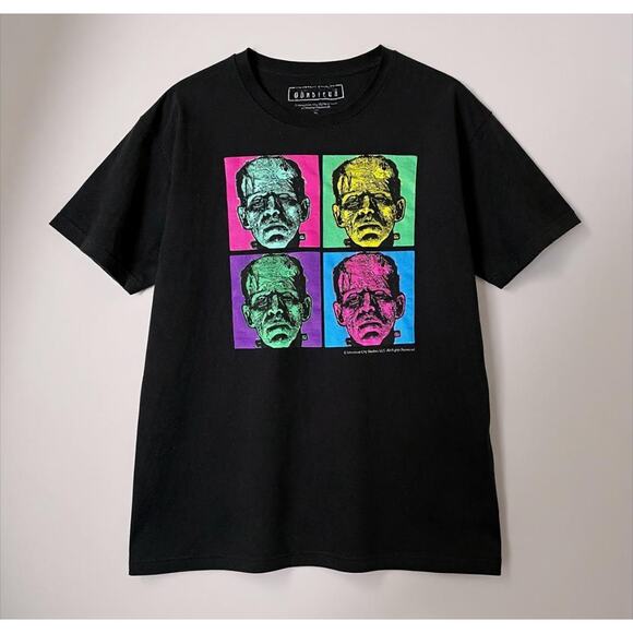 Frankenstein Pop Art Graphic Shirt Black XL Horror Movie Casual Universal Studio - Picture 1 of 7